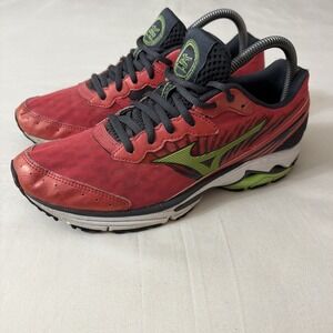 Mizuno Womens Wave Rider 16 Athletic Shoe Size W9 Gym Shoes Red Black 8KN-30340